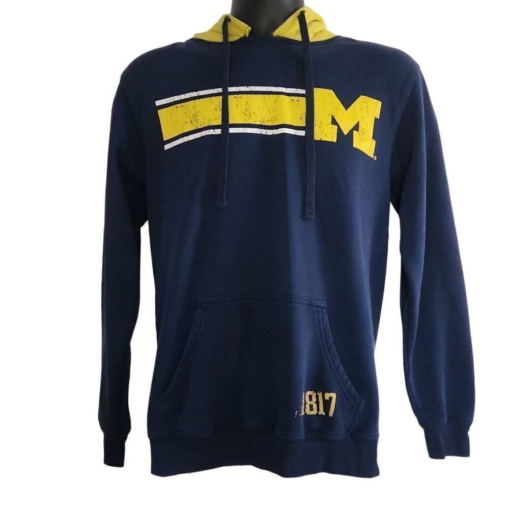 Proedge Mens Size Small Blue Gold University of Michigan Sweatshirt